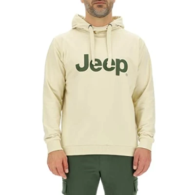 Imagen de JEEP O102716 M504 J Sudadera Capucha Hombre Estampado Grande J23S Almond/Rifle Green XL