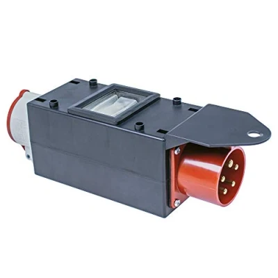 Imagen de as Schwabe MIXO Adaptador/Distribuidor de corriente NAHE Enchufe CEE a toma 5 polos Distribuidor robusto para obras e industria IP44 Hecho en Alemania I 60703