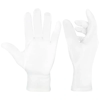 Imagen de EXBRIECO Guantes de Algodón 100%, Complemento Disfraz, Protección Piel Seca o Eczemas, Tratamiento Hidratación, Cuidado Manos, Reutilizables y Cómodos, para Camarero, Eventos.