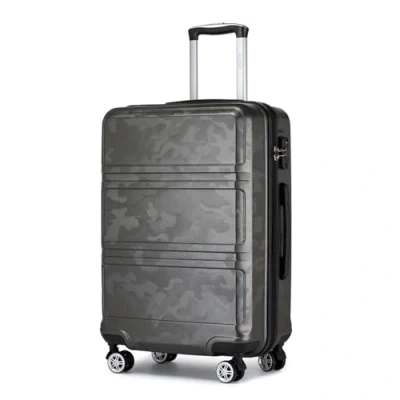 Imagen de Kono Maleta de mano ligera plástico ABS con carcasa rígida viaje, Gris/camuflaje, 24&quot;/61 cm,