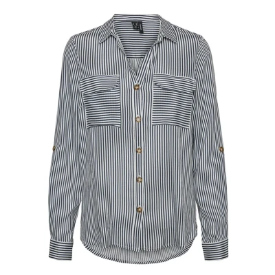 Imagen de Vero Moda Bumpy NEW NOOS Camisa, Mujer, Talla: XS, Snow white/india ink