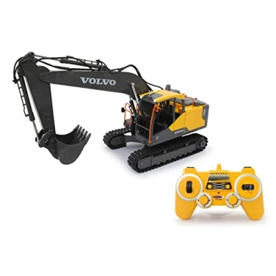 Imagen de JAMARA 405055 Excavadora Volvo EC160E 2,4 GHz Funciones realistas, Cada articulación controlable Individualmente, Sonidos rotación de Torre 660, Modo Espera automático, Amarillo
