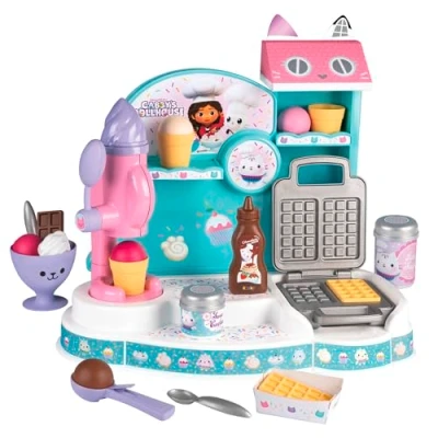 Imagen de Smoby heladería Gabby&#039;s Dollhouse Encantadora de Juguete con máquina Helados y gofrera, Incluye Comida Juguete, para niños a Partir 3 años, 45x27x35 cm (7600350409)