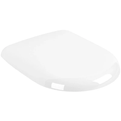 Imagen de asiento de inodoro Antao Villeroy &amp; Boch, tapa WC con cierre automático, extraíble Duroplast, recambio original, en forma D, blanco alpino, brillante