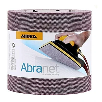 Imagen de Mirka Abranet rollo de lijado neto 115 mm x 10 m Velcro / grano P800 1 para lijar madera, masilla, barniz, plástico 545BY001813R