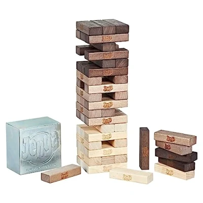 Imagen de Hasbro Gaming Juego Jenga, Edición Serie Rústica, Multicolor