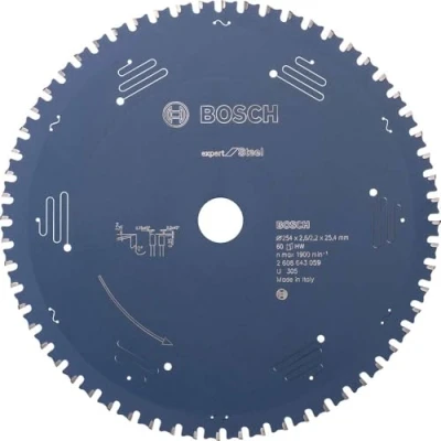 Imagen de Bosch 2 608 643 059 Hoja de sierra circular Expert for Steel (254 x 25,4 2,6 mm, 60)