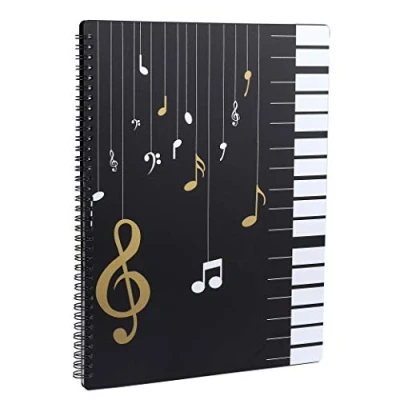 Imagen de Tamaño A4 Documento de Nota Musical 30 Bolsillos Carpeta Poseedor Caso partituras File Clef Canción papel almacenamiento, Bolsa porta documentos