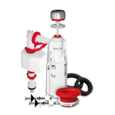 Imagen de Fominaya ECY14 Descargador, doble pulsador + grifo vertical extensible Fenix