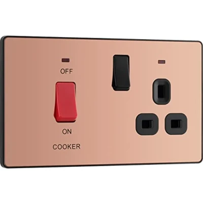 Imagen de BG Electrical Evolve Enchufe de control cocina, interruptor doble polo con indicadores alimentación LED