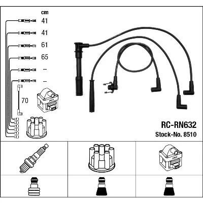 Imagen de NGK 8510 Juego de Cables Encendido 5