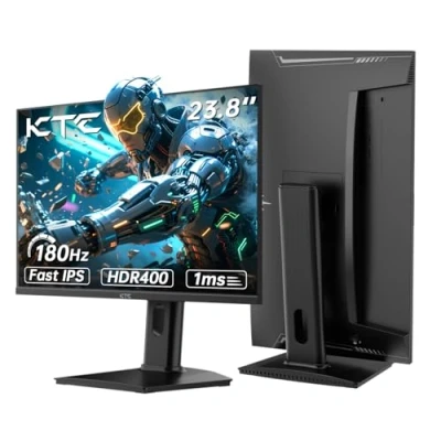Imagen de KTC Monitor Gaming H24T7 24 Pulgadas 2K Fast IPS 180Hz, 1ms, HDMI/DP, Altura Ajustable, Bajo Luz Azul Pantalla 2560x1440, 127% sRGB HDMI 2.0 * 2,DP 1.4 2