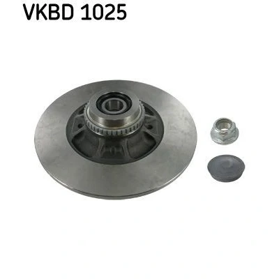 Imagen de SKF VKBD 1025 Disco de freno 238 8 4 macizo con cojinete rueda incorporado, anillo sensor magnético incorporado RENAULT: CLIO 2, MEGANE 1