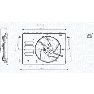 Imagen de MAGNETI MARELLI 069422761010 Ventilador de Radiador 385 12 372 FORD: S Max Mk1, MONDEO 4 Stufenheck,