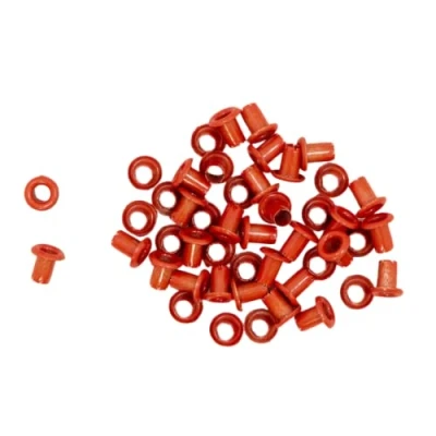 Imagen de Craftelier Pack de 50 Ojales Mini Ideales para Tarjetería, Scrapbooking y Manualidades Válidos Diversos Materiales Tamaño Aprox. Diámetro Interior 3 mm Exterior 5 Color Rojo