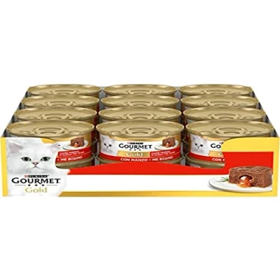 Imagen de Purina Gourmet Gold, húmedo con corazón Suave, Carne de Vaca, 24 latas 400 g Cada una