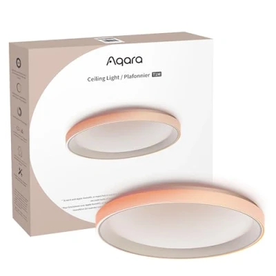 Imagen de Aqara LED Plafón T1M con Matter, Requiere Zigbee 3.0 HUB, RGB + IC Efectos Degradados y 16M Colores, 40W 3450 lm, 2700 6500K Blanco Ajustable, Compatible HomeKit, Alexa, Google e IFTTT
