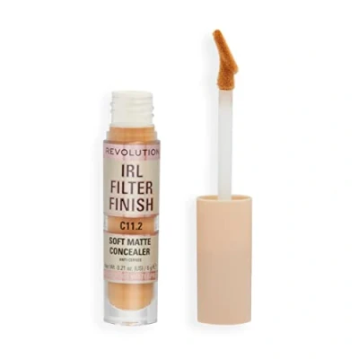 Imagen de Makeup Revolution, Corrector IRL Filter Finish, Cobertura de Media a Total, C11.2, 6g