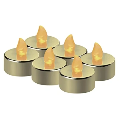 Imagen de EMOS DCCV13 Juego de 6 velas LED sin llama con efecto parpadeante, decoración para Navidad, árbol Navidad Todos los Santos, IP20 interior, batería, blanco cálido