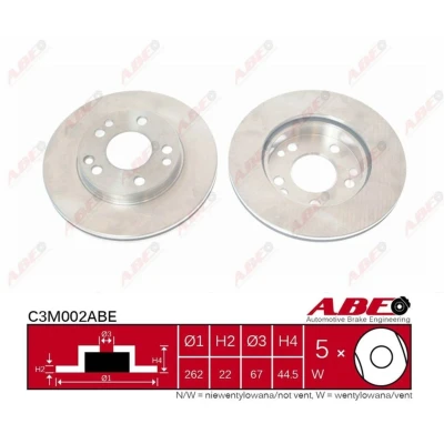 Imagen de Disco de freno ABE C3M002ABE vorne, ventilado , altamente carbonizado, 1 Pieza