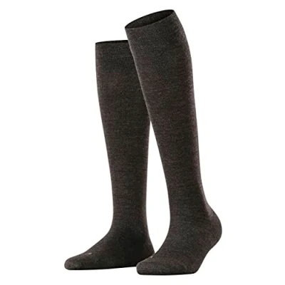 Imagen de FALKE Sensitive Berlin W KH lana algodón con cinturilla de confort 1 par, Calcetines largos Mujer, Gris (Anthracite Melange 3085) nuevo ecológico, 35 38