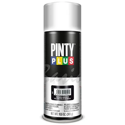 Imagen de PINTY PLUS BASIC Pintura en spray Negro Brillo 9005, 400ml 520cc