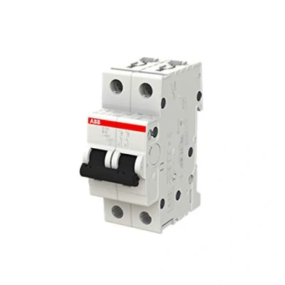 Imagen de Interruptor automático S202 B6, 2P, curva tipo B, 6 A, capacidad de corte máxima kA a 400 VAC (Referencia: ABB 2CDS252001R0065)