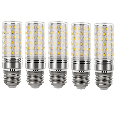 Imagen de I SHUNFA E27 Bombillas LED de maíz Blanco natural 4000K 7W AC100 265V Bombilla Reemplazo 70W halógena No regulable tornillo vela pequeña Paquete 5