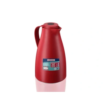 Imagen de Leifheit termo Harmonic 1,0 L rojo oscuro, grande con tecla de aroma para aprox. 8 tazas, portátil aislamiento doble pared, servir una mano