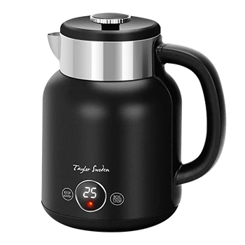 Imagen de Taylor Swoden Asher Hervidor de agua retro toque frío, doble pared acero inoxidable, 2200W, 1.7L, ajuste temperatura, pantalla LED, mantener caliente 1 hora.