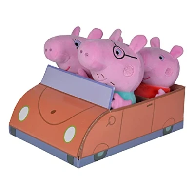 Imagen de Simba Peppa Pig Peluches familia en caja coche (Simba 109261006)
