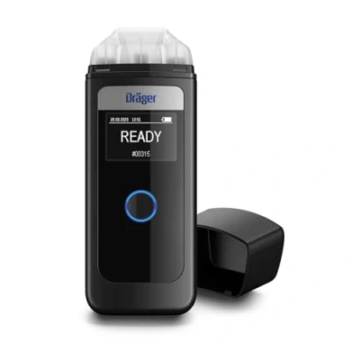 Imagen de Dräger Alcotest 4000 Alcoholímetro Digital Profesional confiable Probador portátil de Alcohol multilingüe y Recargable Medidor Oficial policía