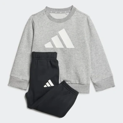 Imagen de adidas Unisex bebé ESSENTIALS JOGGER, medium grey heather/white, 9 12 Months