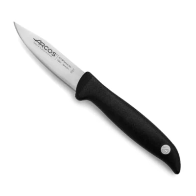 Imagen de Arcos Cuchillo pelar Acero Inoxidable. cocina profesional para frutas y verduras. Mango ergonómico polipropileno Hoja 75 mm. Serie Menorca. Color negro.