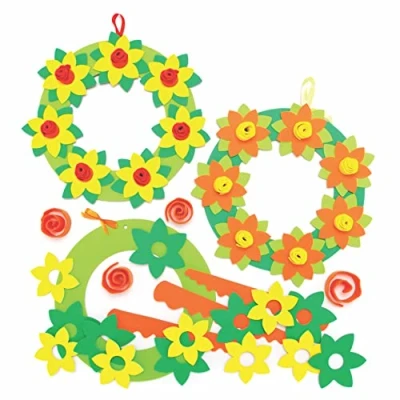Imagen de Baker Ross Coronas de Narcisos Paquete 3, Manualidades Pascua para Niños (AX865)