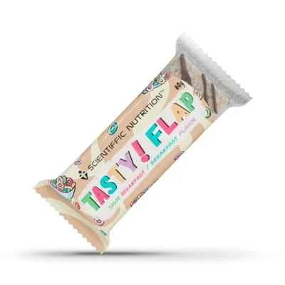 Imagen de Scientiffic Nutrition Tasty Flap, Barritas Energéticas de Avena Perfectas para Quienes Necesitan Aumentar su Ingesta Calorías Sabor Breakfast, 60g.