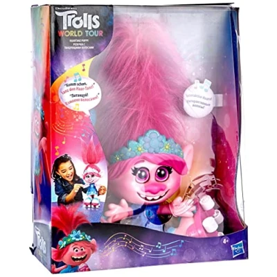 Imagen de DreamWorks Trolls World Tour Muñeca interactiva con pelo móvil, para niñas y niños a partir de 4 años