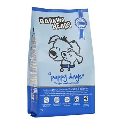 Imagen de Barking Heads Comida Seca para Cachorros Puppy Days Pollo Y Salmón 100% Natural, Sin Cereales Ni Aromas Artificiales, Ayuda A Fortalecer Huesos Dientes, 18 Kg 18000 g