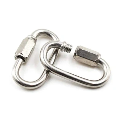Imagen de SeeRaphee Mosquetón Gancho Llavero Acero Inoxidable 308 para Acampar, Pesca, IR de excursión M10 3/8&quot; 2PCS