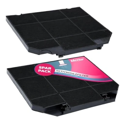 Imagen de McFilter 2x filtros de carbón activado para campana extractora EFF72, adecuado Bosch 00668491, AEG 9029793636, Faber 112.0157.243, 003.953.51, NYTTIG FIL 650 Filtro
