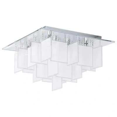 Imagen de Eglo CONDRADA 1 iluminación de techo Blanco G9 18 W, Lámpara, Blanco, Salón, Cepillado, Vidrio, Acero, IP20, I
