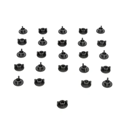 Imagen de STEY ACCESORIOS 10 Unidades Tuerca de mariposa, palomilla plastico resistente, para tornillos metrica M6 (Negro 25 Unidades)