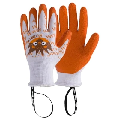 Imagen de Rostaing Guantes de jardinería para niños Gaston Un par y Bricolaje Las Manos pequeñas delicadas la Seguridad Sus Hijos, Naranja