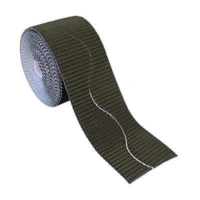 Imagen de Bright Ideas Corrugated Border for School Displays Rollo de Borde Corrugado para exhibiciones Escolares, Papel, Negro, 57mm x 7.5m