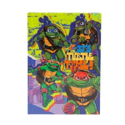 Imagen de Giochi Preziosi Tortugas Ninja agenda escolar 2024/2025 Ninja, cubierta con temática de las tortugas, rígida 10 meses sin fecha, interior a cuadros y marcador, diario primario