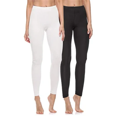 Imagen de Merry Style Lote de 2 Leggins Largos Mallas Deportivas Mujer MS10 198 (Negro/Azul Marino, XL)