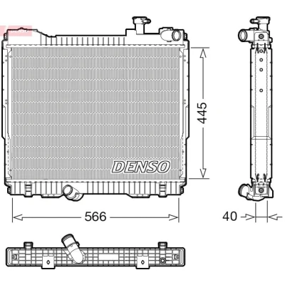 Imagen de DENSO DRM46074 Radiador, refrigeración del motor 445 590 40 NISSAN: NT400 Cabstar