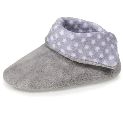 Imagen de Isotoner Zapatillas Extra Light Botas para mujer, ultra cómodas y ligeras, suela fina antideslizante, gris, 39/40 EU