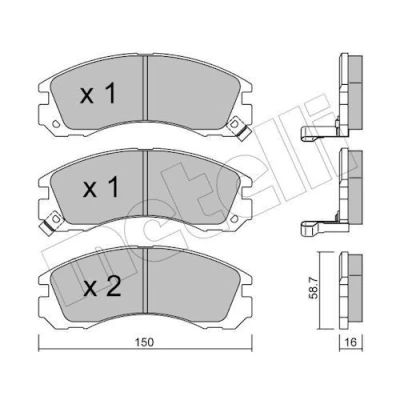 Imagen de Juego de pastillas METELLI 22 0134 0