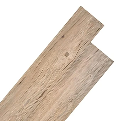 Imagen de vidaXL 18x Lámina Suelo no Autoadhesivos Baldosa Azulejo Cocina Salón Antiestático Impermeable Antideslizante 5,26m² PVC 2mm Marrón Mate